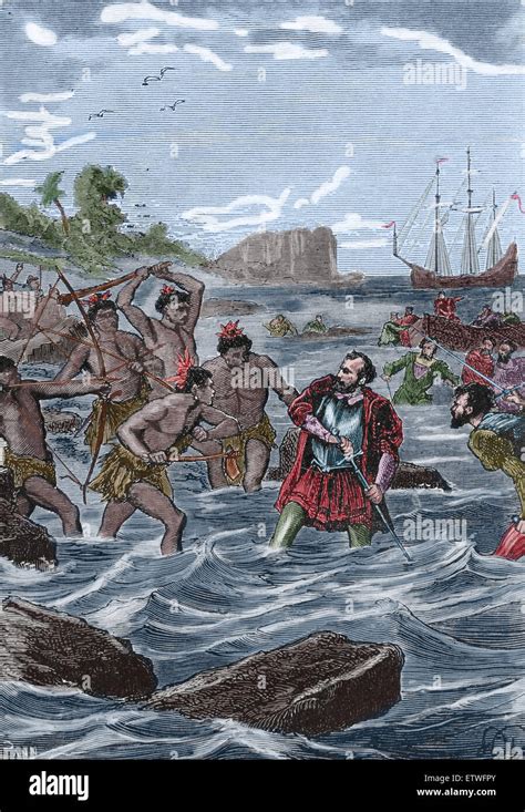 Navigator Ferdinand Magellan killed in the Philippines .